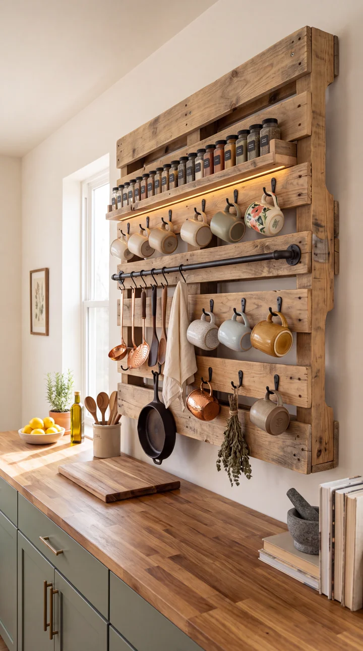 Finished Kitchen Pallet Storage Rack
