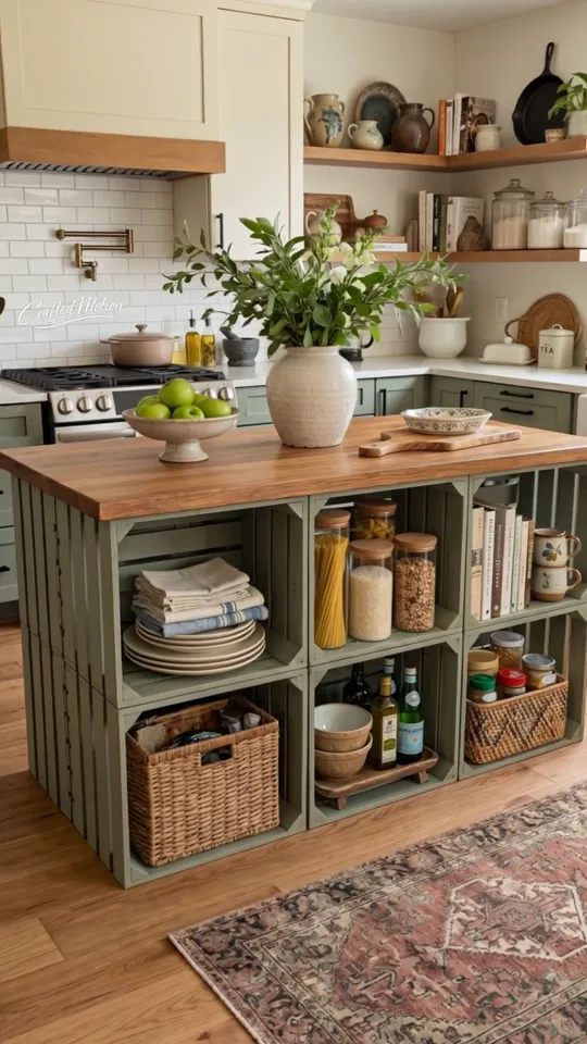 Finished Crate Kitchen Island Build