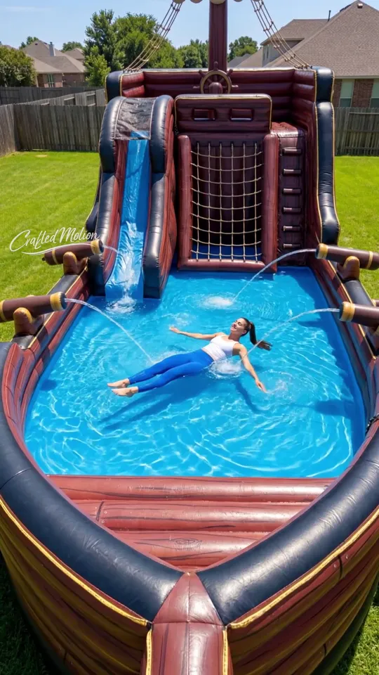 Finished Inflatable Pirate Ship