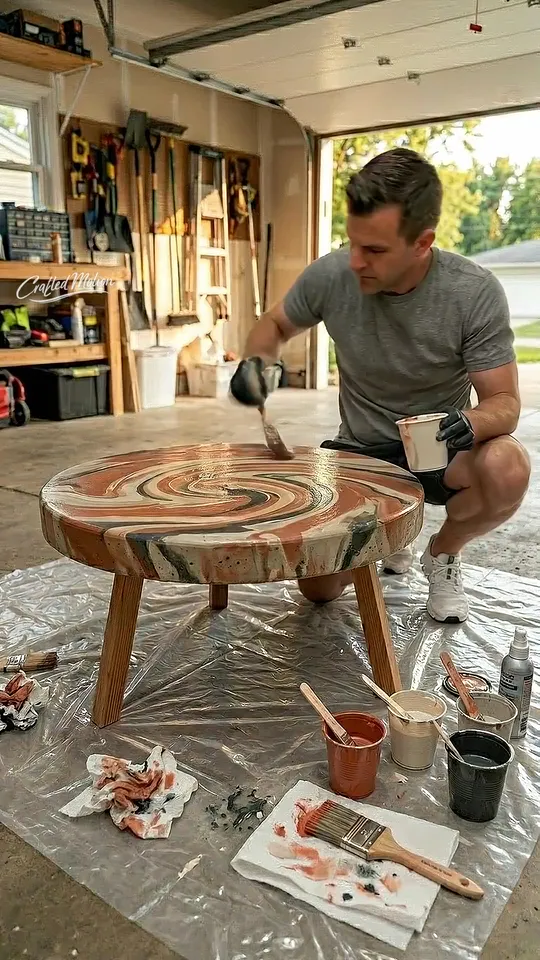 Finished Raw Cement Table Build
